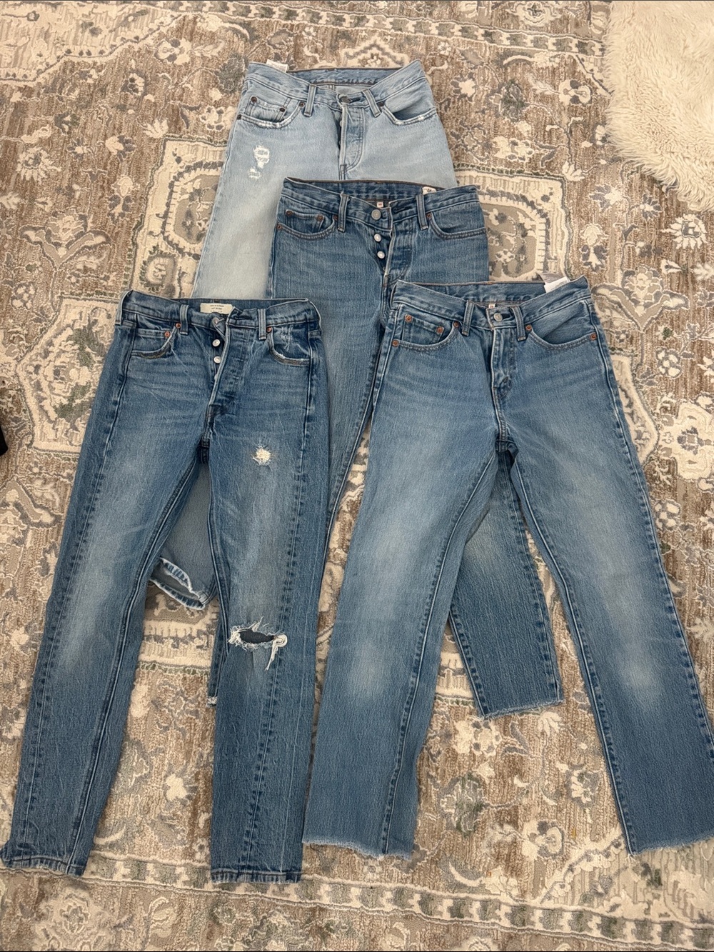Levi's Women's Blue Straight-Leg Jeans Trio - Varied Blue Washes